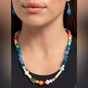 Colored Can-Can Necklace